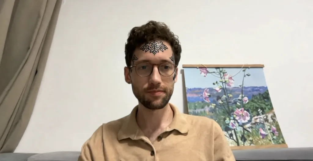 Add things result: Forehead tattoo