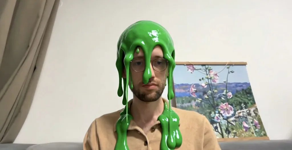 Visual effects result: Green slime